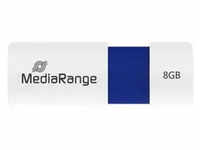 MEDIARANGE USB-Flash-Laufwerk - 8 GB - USB 2.0 - weiß - Blau