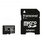 Transcend Ultimate (600x) microSDHC-Karte Retail 16 GB Class 10, UHS-I inkl.