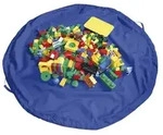 EDUPLAY 100003 2in1 Aufr&auml;umsack & Spieldecke, 100% Polyester, &Oslash; 135 cm, blau