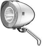 XLC Batterie Scheinwerfer LED Retro mit StVZO f&uuml;r alle R&auml;der, chrom 20 Lux,...