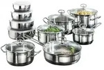 Karcher Topfset Jasmin (Edelstahl, 20-teilig, inkl. Glasdeckel und Edelstahl