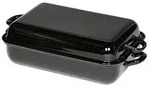 RIESS 0105-22 Vierkantpfanne mit Deckel 37cm, schwarz