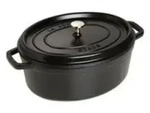 STAUB Gusseisen FR, oval, 33 cm, Schwarz Staub/La Cocotte