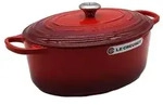 Le Creuset Signature Br&auml;ter oval 35 cm kirschrot