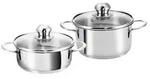 Kopf Mini Topfset Parvus (Edelstahl, 2-teilig, 14 + 14 cm, inkl. Glasdeckel,
