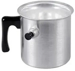 Kr&uuml;ger 295 Wasserbadkocher Alu 1,0 Ltr, silber/schwarz