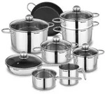 Karcher Topfset Jette (Edelstahl, 14-teilig, inkl. 5 Glasdeckel, Induktion)