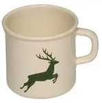 Riess Becher 3/8L &Oslash;8cm Hirsch Gr&uuml;n Emaille