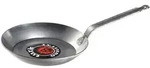 turk 66228 Eisenpfanne, schwer 28 cm mit flachen Stiel, silber