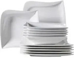 Verso Tafelservice Porzellan Wei&szlig; 576001 12teilig