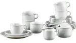 Seltmann Weiden Kaffeeservice Compact Uni 482-122 20tlg wei&szlig;