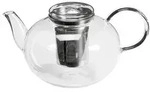 "LEONARDO 030527 Teekanne "Moon" aus Glas, mit Edelstahl-Sieb, 2 l, klar/edelstahl"