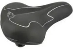 FISCHER Touren-Fahrradsattel Elastomer, schwarz/wei&szlig; optimale K&ouml;rperanpassung...