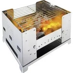 Esbit BBQ-Box Holzkohle, Kohle, Quick Start Holzkohlegrill Grill klappbar Silber
