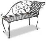 vidaXL Garten-Chaiselongue 128 cm Stahl Antik Braun