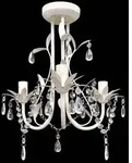 Kronleuchter Pendelleuchte Kristall Lampe L&uuml;ster Leuchte wei&szlig;