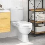 Toilette mit Sp&uuml;lkasten Wei&szlig;
