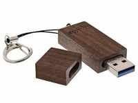 InLine® woodstick USB 3.0 Speicherstick, Walnuss Holz, 128GB