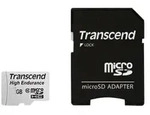 Transcend High Endurance microSDHC-Karte 16 GB Class 10 inkl. SD-Adapter