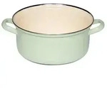 Riess Kasserolle mit Chromrand &Oslash;22cm 3L Pastell Gr&uuml;n Emaille