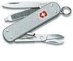 Victorinox Taschenmesser Classic Alox, Nagelfeile, Schraubendreher, Ring, Klinge,