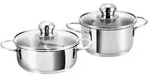 Kopf Mini Topfset Parvus (Edelstahl, 2-teilig, 12 + 14 cm, inkl. Glasdeckel,