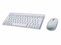 Perixx PERIDUO-712 DE W, Mini Tastatur und Maus Set, schnurlos, weiß Eingabe /