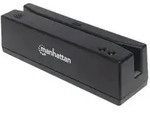 Manhattan USB-A Magnetic Strip Card Reader, Triple Track Reader, Keyboard Wedge