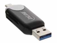 InLine® USB3.0 Dual Cardreader, USB A und Micro-USB 2.0 für SDXC und...
