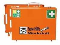 söhngen Erste-Hilfe-Koffer Werkstatt DIN 13157 mit Wandhalterung - gefüllt