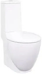 vidaXL Keramik-Toilette Abgang Horizontal Wei&szlig;