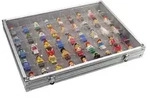 Sammelvitrine Alu mit 45 F&auml;chern