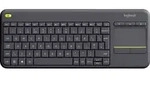 Logitech K400 Plus Funk Tastatur Franz&ouml;sisch, AZERTY Schwarz