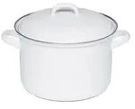 Riess Fleischtopf mit Deckel &Oslash;20cm Emaille Classic weiss