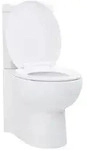 vidaXL Toilette f&uuml;r Ecke Keramik Wei&szlig;