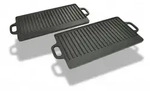 vidaXL Grillplatte Wendeplatte 2 Stk. Gusseisen 38x23 cm
