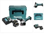 Makita DGA 452 RFJ Akku Winkelschleifer 18 V 115 mm + 2x Akku 3,0 Ah + Ladeger&auml;t +