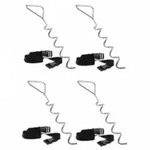 Hudora Trampoline anchors - Trampolin-Verankerungs-Set - Schwarz - Silber - Stahl -