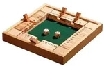 Shut The Box, 12er, 4er Variante,Brettspiel aus Holz, 1-2 Spieler, ab 8 Jahre