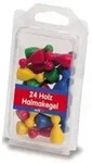Noris 606154362 - 24 bunte Holzhalmakegel