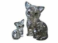 HCM59127 - Crystal Puzzle: 3D Katzenpaar - 49 Teile (DE, EN), ab 14 Jahren