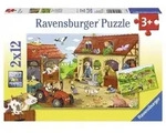 Ravensburger 075607 - Flei&szlig;ig auf dem Bauernhof Premium Puzzle - 2 Motive &agrave; 12