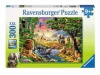 Ravensburger 13073 - Abendsonne am Wasserloch, Puzzle, 300 Teile XXL Puzzle, 300