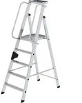 G&uuml;nzburger Steigtechnik MUNK 50085 Aluminium Stufen-Stehleiter Arbeitsh&ouml;he (max.):