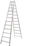 Sprossenstehleiter beids.2x12 Sprossen AH 4,10m