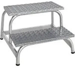 G&uuml;nzburger Steigtechnik MUNK 50008 Aluminium Treppe Arbeitsh&ouml;he (max.): 2.4m Silber