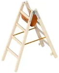 Layher 1038 Holzstehleiter 2x4 Sprossen
