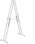 MUNK Stehleiter mit nivello-Traverse 4x10 Sprossen