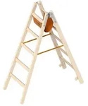 Layher 1038 Holzstehleiter 2x5 Sprossen