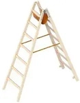 Layher 1038 Holzstehleiter 2x7 Sprossen